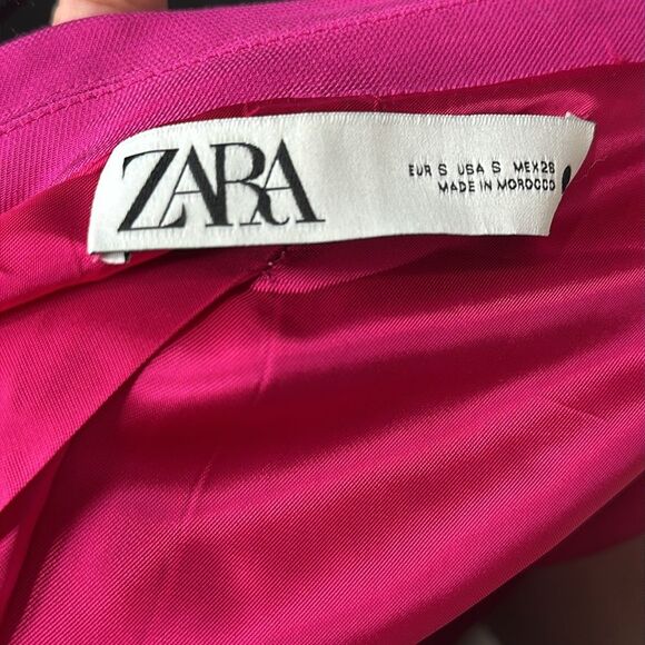 ZARA size small Double Breasted BUTTONED BLAZER FUCHSIA blazer NWT - Picture 11 of 11